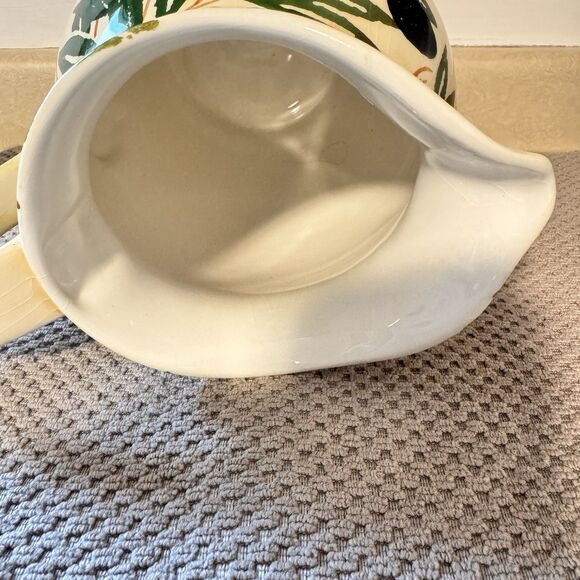 Vintage La Ceramica V.B.C Ceramic Pottery Pitcher 6770 Made In Italy 7 5/8” Tall - Picture 5 of 10